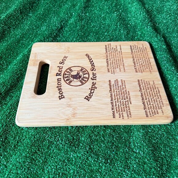 Boston Red Sox World Series Champions Bamboo Cutting Board Recipe for Success - Picture 10 of 11
